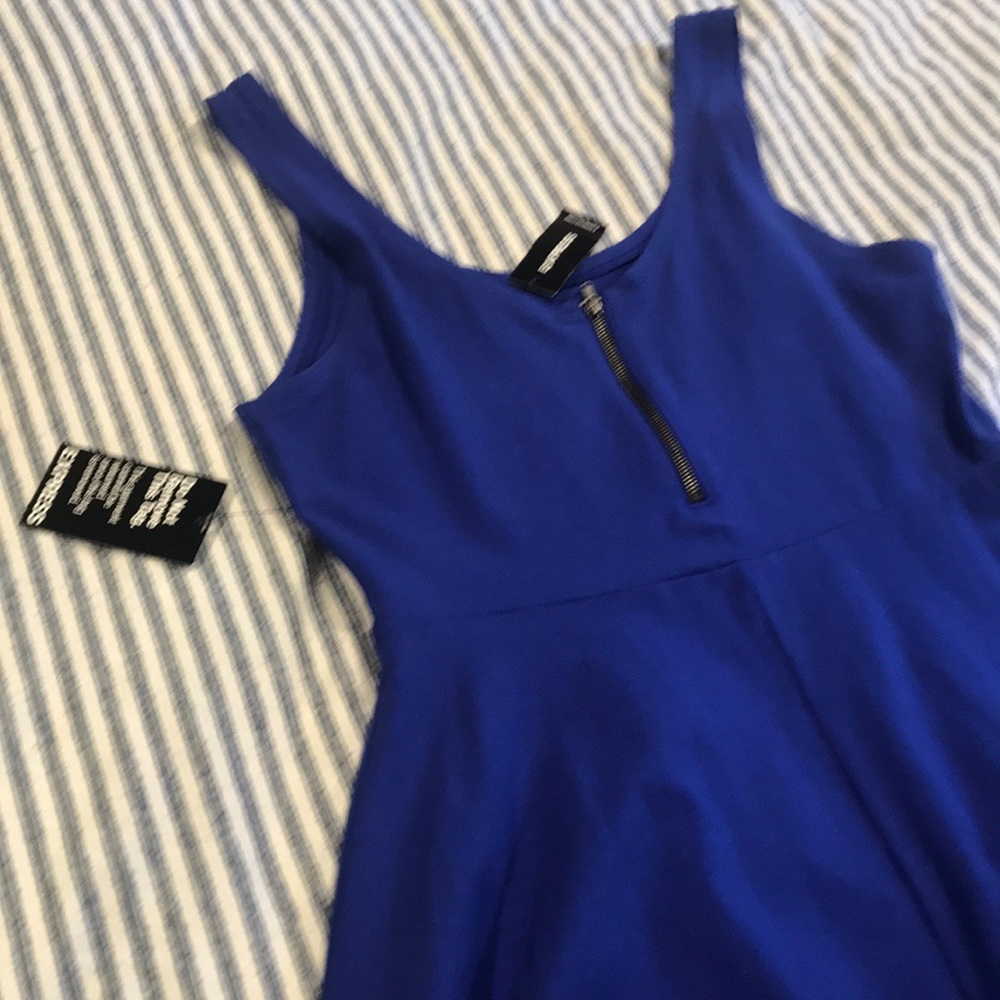 Blue zipper back express dress new with tags! - Picture 3 of 3